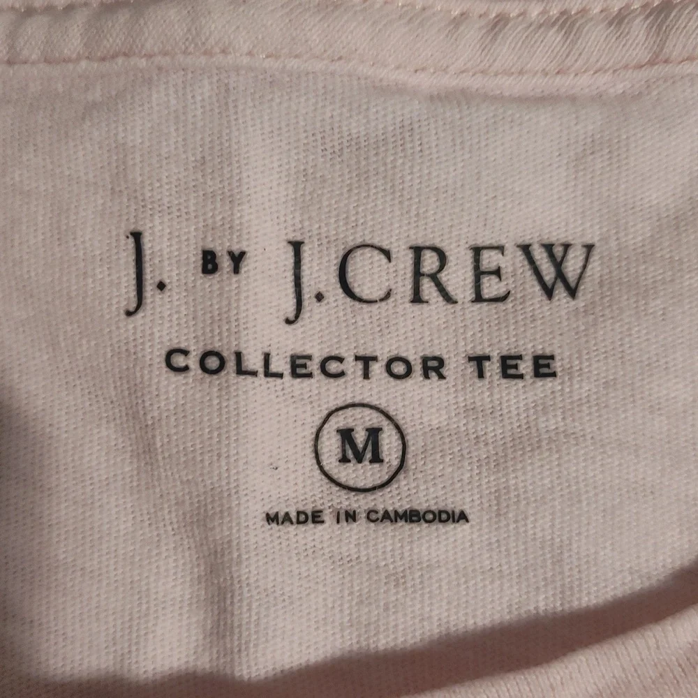 J.Crew  Pink Strawberry Short Sleeve Collector Tee  Size Medium